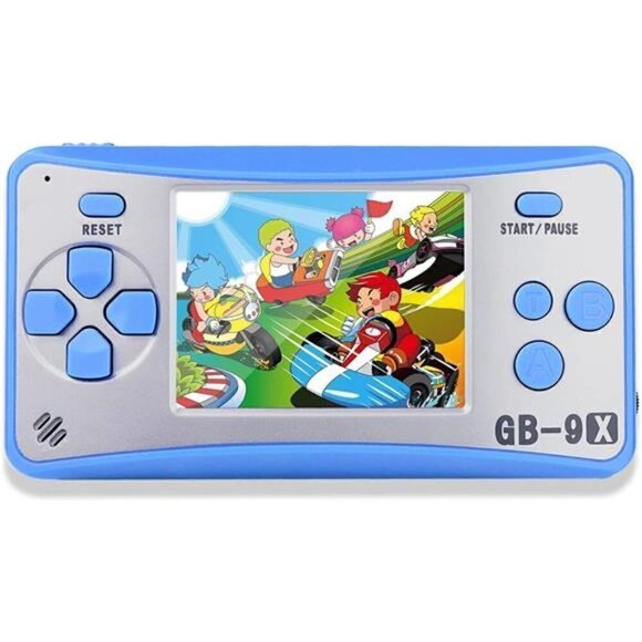 Kids Handheld 168 Built In Games Console Children Ages 4-12 Retro Classic BLUE - Picture 1 of 6